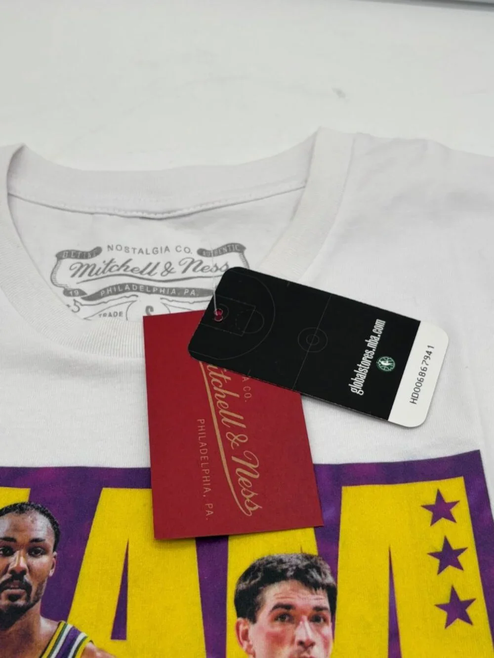 Mitchell & Ness Men's NBA Slam Iron Duo Tee Jazz Multi, Utah Jazz, Sz. S